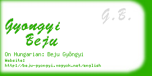 gyongyi beju business card
